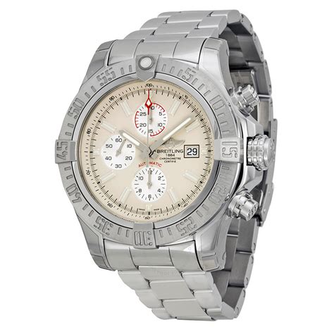 breitling super avenger ii silver dial chronograph high quality replicas|breitling super avenger price.